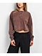 Ninth Hall Fundamentals Kaliska Brown Boxy Crop Long Sleeve T-Shirt - Thumbnail image 1 of 2