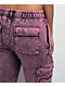 Ninth Hall Fundamentals Koa Purple Wash Relaxed Cargo Sweatpants - Thumbnail image 4 of 5