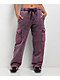 Ninth Hall Fundamentals Koa Purple Wash Relaxed Cargo Sweatpants - Thumbnail image 1 of 5