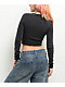 Ninth Hall Fundamentals Krystie Caviar Wash Cutout Long Sleeve Crop T-Shirt - Thumbnail image 2 of 3