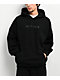 Ninth Hall Fundamentals Logo Black Washed Oversized Hoodie - Thumbnail image 1 of 6