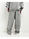 Ninth Hall Fundamentals Logo Grey Oversized Open Hem Sweatpants - Thumbnail image 2 of 8