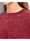 Ninth Hall Fundamentals Lonnie Red Mineral Wash Boxy Crop Long Sleeve T-Shirt - Thumbnail image 3 of 3