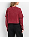 Ninth Hall Fundamentals Lonnie Red Mineral Wash Boxy Crop Long Sleeve T-Shirt - Thumbnail image 2 of 3