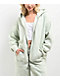 Ninth Hall Fundamentals Meena Pale Aqua Wash Oversized Zip Hoodie - Thumbnail image 1 of 5