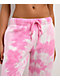 Ninth Hall Fundamentals Mellie Tie Dye Pink Wide Leg Sweatpants - Thumbnail image 4 of 6