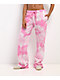Ninth Hall Fundamentals Mellie Tie Dye Pink Wide Leg Sweatpants - Thumbnail image 1 of 6