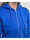 Ninth Hall Fundamentals Phoebe Blue Crop Zip Hoodie - Thumbnail image 3 of 6