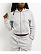 Ninth Hall Fundamentals Phoebe Grey Crop Zip Hoodie  - Thumbnail image 6 of 7