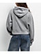 Ninth Hall Fundamentals Reverse Terry Grey Crop Hoodie - Thumbnail image 2 of 4