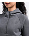 Ninth Hall Fundamentals River Heather Grey Half Zip Boxy Hoodie - Thumbnail image 3 of 6