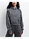 Ninth Hall Fundamentals River Heather Grey Half Zip Boxy Hoodie - Thumbnail image 1 of 6