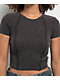 Ninth Hall Fundamentals Shawnie Black Seaming Crop T-Shirt - Thumbnail image 3 of 3