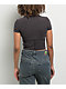 Ninth Hall Fundamentals Shawnie Black Seaming Crop T-Shirt - Thumbnail image 2 of 3
