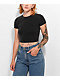 Ninth Hall Fundamentals Shawnie Black Wash Fitted Crop T-Shirt - Thumbnail image 1 of 4