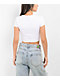 Ninth Hall Fundamentals Shawnie White Fitted Crop T-Shirt - Thumbnail image 2 of 2