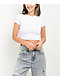Ninth Hall Fundamentals Shawnie White Fitted Crop T-Shirt - Thumbnail image 1 of 2