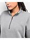 Ninth Hall Fundamentals Sheena Grey Oversized Quarter Zip Mineral Wash Sweatshirt - Thumbnail image 3 of 4