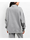 Ninth Hall Fundamentals Sheena Grey Oversized Quarter Zip Mineral Wash Sweatshirt - Thumbnail image 2 of 4