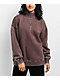 Ninth Hall Fundamentals Sheena Washed Brown Oversized Quarter Zip Sweatshirt - Thumbnail image 1 of 3