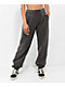 Ninth Hall Fundamentals Sibyl Black Mineral Wash Relaxed Sweatpants - Thumbnail image 1 of 6