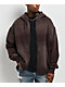 Ninth Hall Fundamentals Spray Dark Brown Wash Zip Hoodie - Thumbnail image 3 of 5