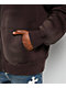 Ninth Hall Fundamentals Spray Dark Brown Wash Zip Hoodie - Thumbnail image 4 of 5