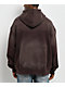 Ninth Hall Fundamentals Spray Dark Brown Wash Zip Hoodie - Thumbnail image 2 of 5
