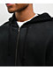 Ninth Hall Fundamentals Sunbleached Black Wash Zip Hoodie - Thumbnail image 3 of 5