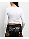 Ninth Hall Fundamentals Sylvie White Fitted Crop Long Sleeve T-Shirt - Thumbnail image 2 of 3