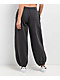 Ninth Hall Fundamentals Tyla Black Mineral Wash Oversized Sweatpants - Thumbnail image 2 of 4