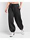Ninth Hall Fundamentals Tyla Black Mineral Wash Oversized Sweatpants - Thumbnail image 1 of 4