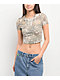 Ninth Hall Fundementals Carina Light Camo Crop T-Shirt - Thumbnail image 1 of 3