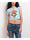 Ninth Hall Harper Cross Heart Light Blue Crop T-Shirt - Thumbnail image 1 of 4