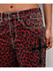 Ninth Hall Idle Armor Cheetah Print Red Straight Leg Jeans - Thumbnail image 5 of 6