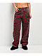 Ninth Hall Idle Armor Cheetah Print Red Straight Leg Jeans - Thumbnail image 1 of 6