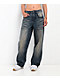 Ninth Hall Idle Dusk Blue Wash Straight Leg Jeans - Thumbnail image 2 of 5
