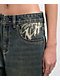 Ninth Hall Idle Envy Cougar Snake Dark Blue Wash Straight Leg Jeans - Thumbnail image 5 of 6