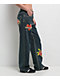 Ninth Hall Idle Printed Black Wash Straight Leg Jeans - Thumbnail image 6 of 6