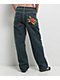 Ninth Hall Idle Printed Black Wash Straight Leg Jeans - Thumbnail image 2 of 6