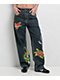 Ninth Hall Idle Printed Black Wash Straight Leg Jeans - Thumbnail image 1 of 6