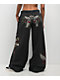 Ninth Hall Jenna Black Wide Leg Sweatpants - Thumbnail image 1 of 6
