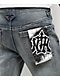 Ninth Hall Jewelled Blue Denim Skinny Flare Jeans - Thumbnail image 4 of 6