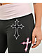 Ninth Hall Joella Pink & Grey Foldover Flare Leggings - Thumbnail image 2 of 7