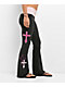 Ninth Hall Joella Pink & Grey Foldover Flare Leggings - Thumbnail image 6 of 7