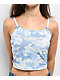 Ninth Hall Kerri Angel Camo Blue Crop Tank Top - Thumbnail image 3 of 4