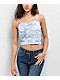 Ninth Hall Kerri Angel Camo Blue Crop Tank Top - Thumbnail image 1 of 4