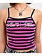 Ninth Hall Kerri Stripe Black & Pink Crop Tank Top - Thumbnail image 3 of 3