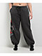 Ninth Hall Kyra Black Mineral Wash Oversized Sweatpants - Thumbnail image 3 of 9