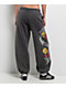 Ninth Hall Kyra Black Mineral Wash Oversized Sweatpants - Thumbnail image 2 of 9